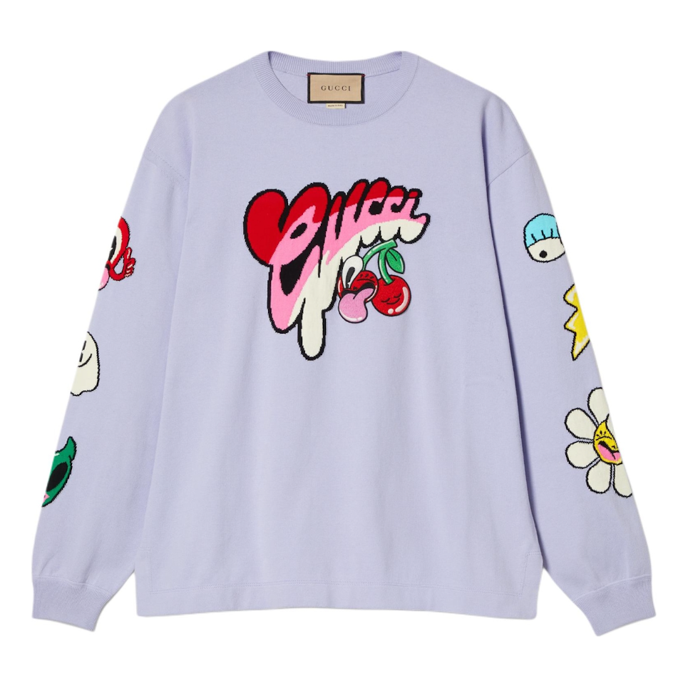 Gucci FW24 Cartoon Logo Sweatshirt 'Light Purple' 778520-XKDX4-5319
