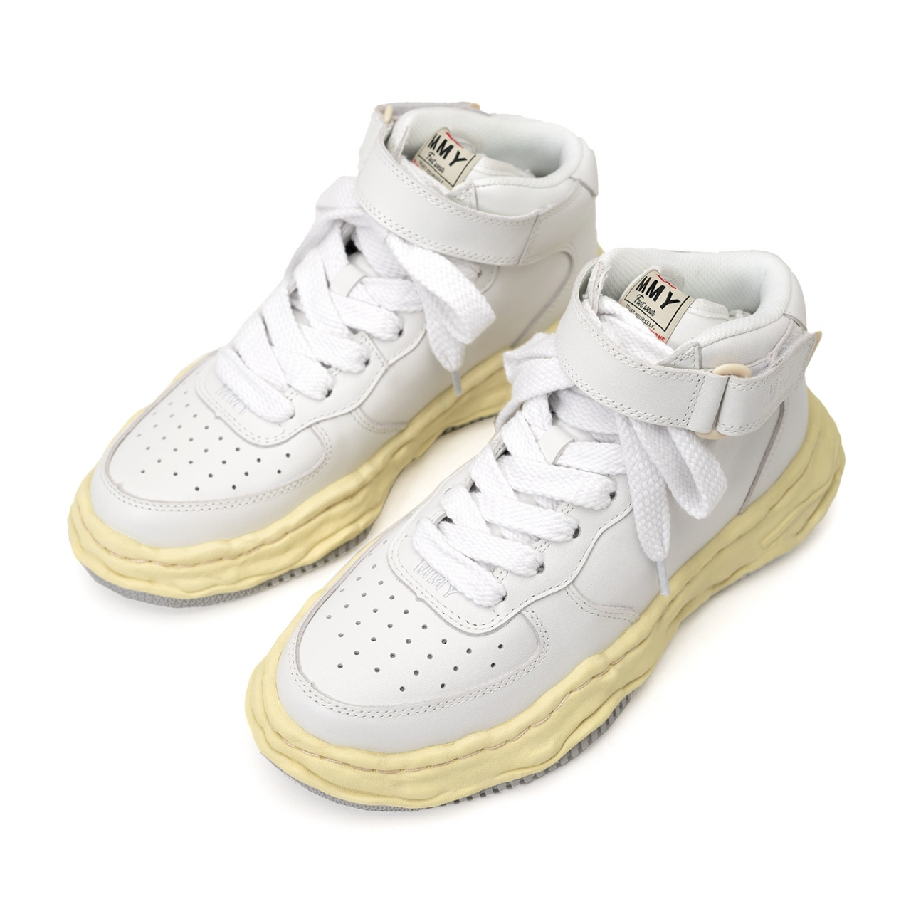Maison MIHARA YASUHIRO WAYNE VL OG Sole Leather High-top Sneaker 'White' A09FW729-WHT