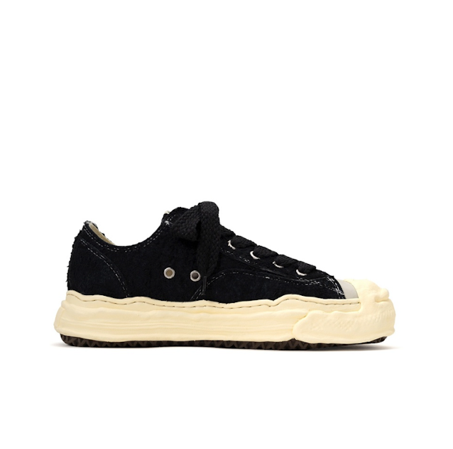 Maison MIHARA YASUHIRO Hank Low Original Sole Broken Suede 'Black' A09FW724-BLK
