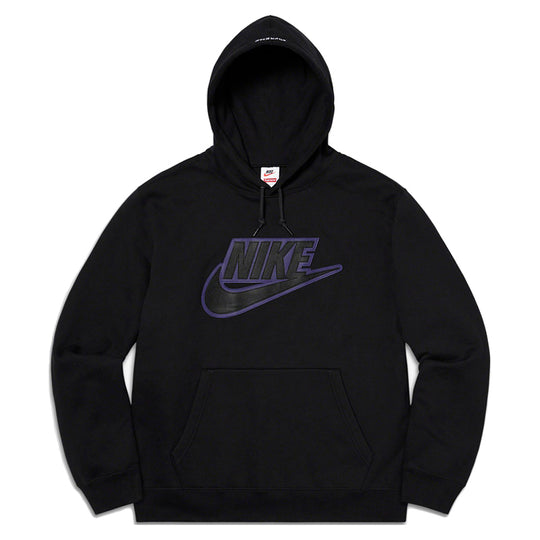 Nike x Supreme Leather Appliqu Hoodie 'Black' CK6225-010