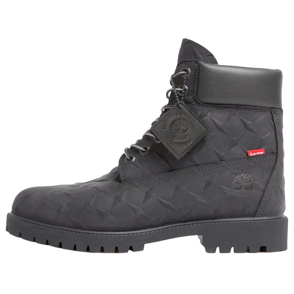 Timberland x Supreme Diamond Plate 6 Inch Premium Waterproof Boot 'Black - 23FW' TB0A6DE1-001