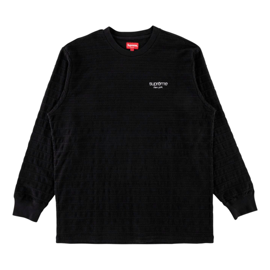 Supreme Rope Stripe LS Top FW 18 'Black' SU5838