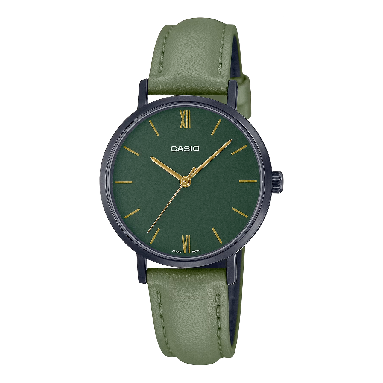 CASIO Minimalistic Watch Green LTP-VT02BL-3A
