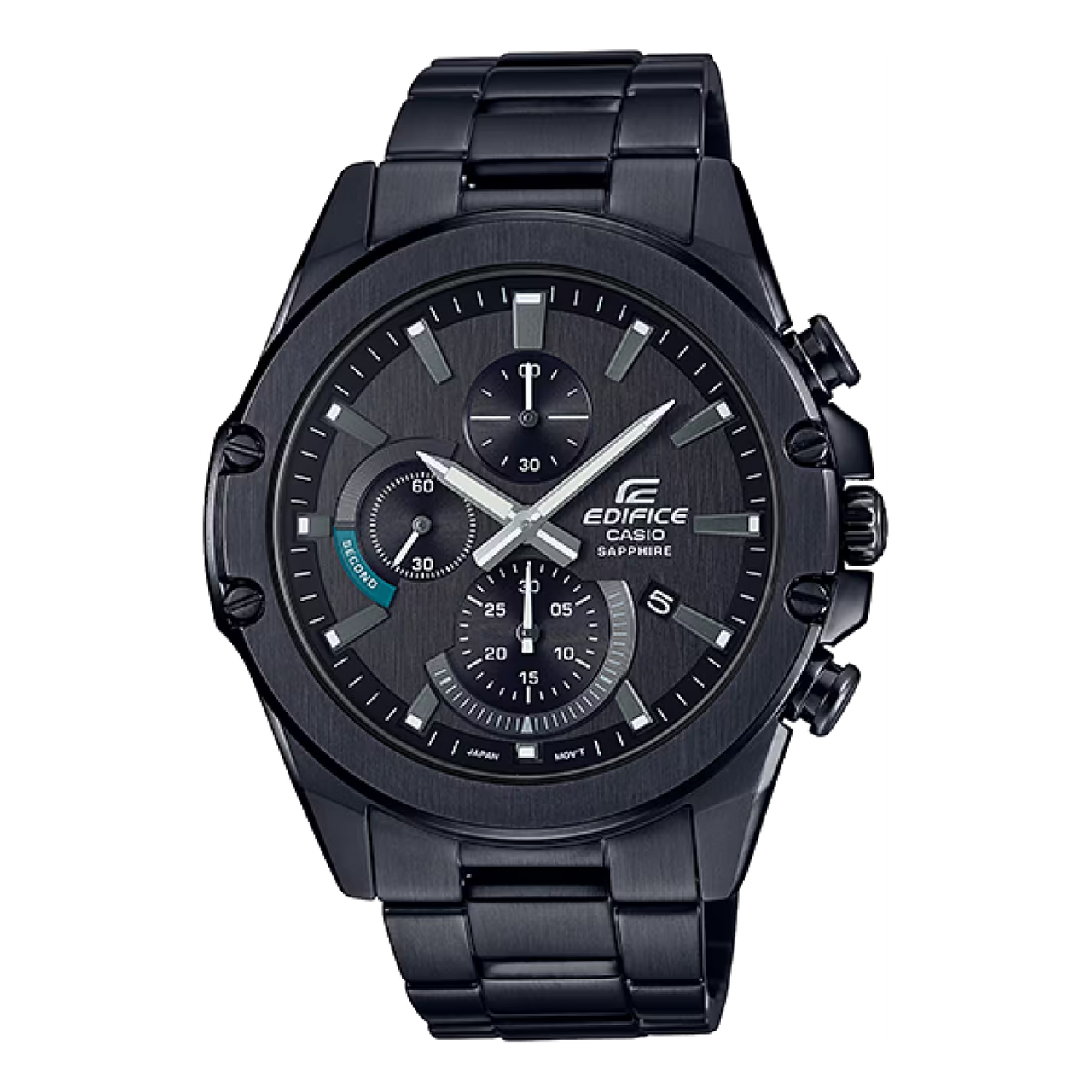 CASIO EDIFICE Stainless Steel Strap Sapphire Crystal Mens Black Analog EFR-S567DC-1A