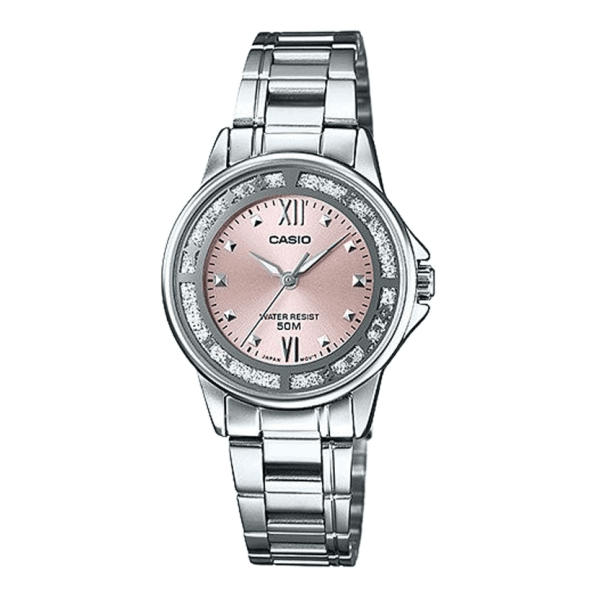 CASIO Stainless Steel BandWaterproof Stainless Steel Strap Pink Analog LTP-1391D-4AVDF