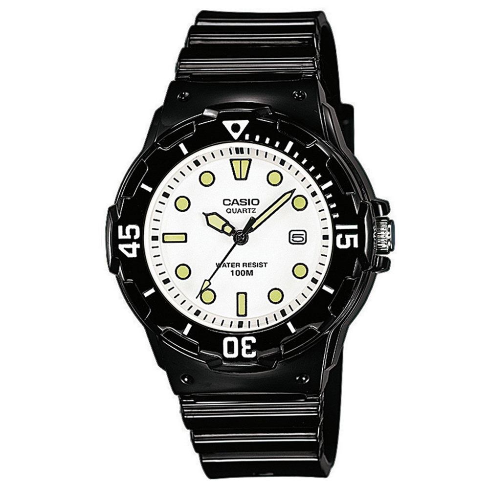 CASIO Waterproof Sports Quartz White Analog LRW-200H-7E1
