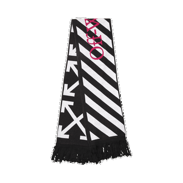 Off-White Arrows Scarf 'Black White Purple' OMMA001R21KNI0021001