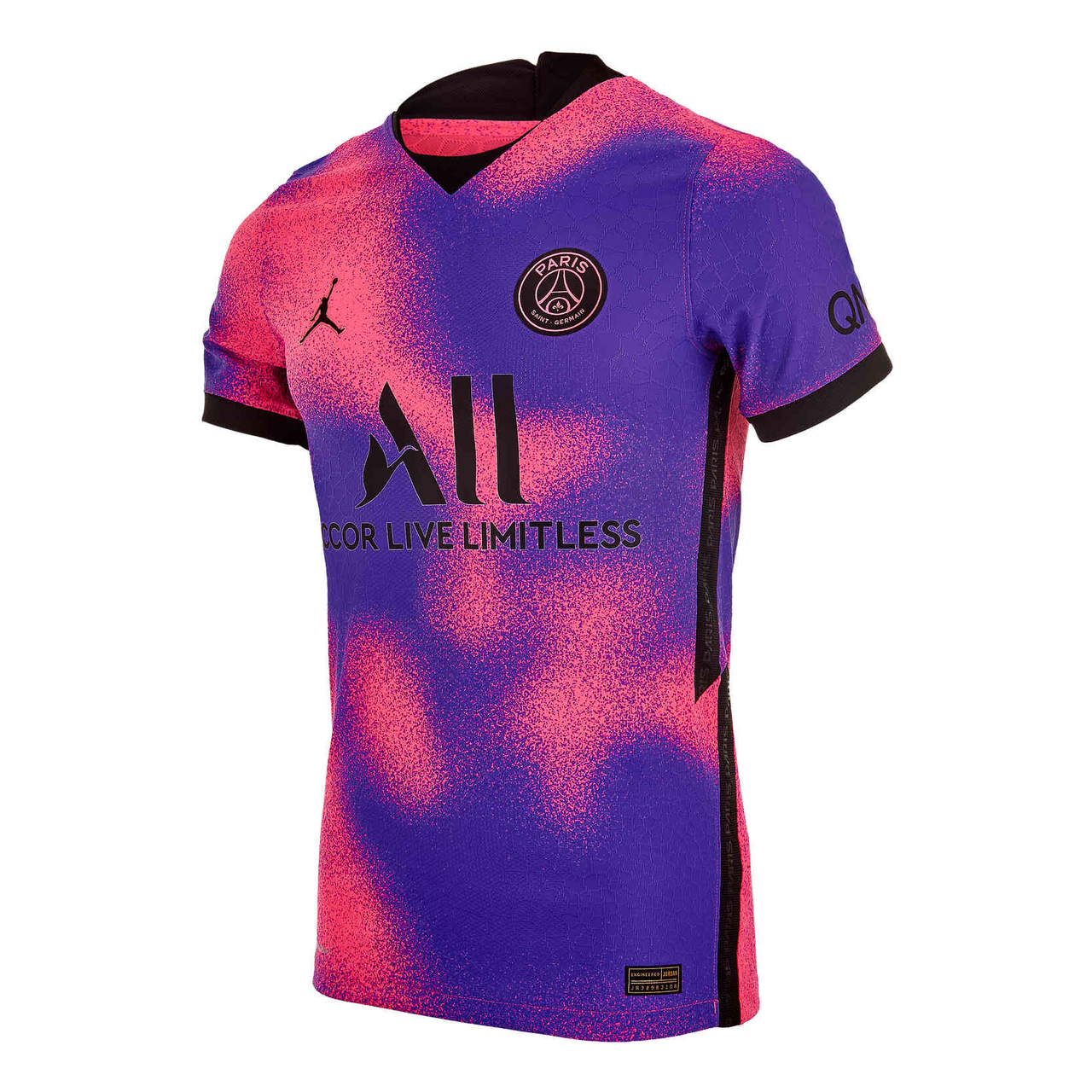 Air Jordan x Paris Saint Germain 2021 Vapor Fourth Shirt 'Hyper Pink Purple' CV8409-640