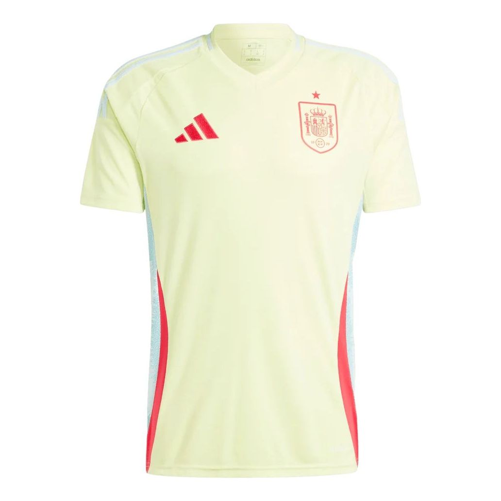 adidas Spain 24 Away Soccer Jersey Asia Sizing 'Pulse Yellow' IS9033