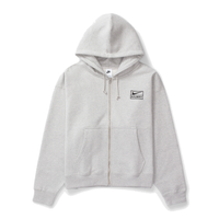Nike x Stussy SS24 Full-Zip Fleece Hoodie 'Grey Black' FJ9181-050