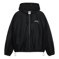 Nike x Stussy Linen Jacket Hoodie 'Black White' FZ5751-010