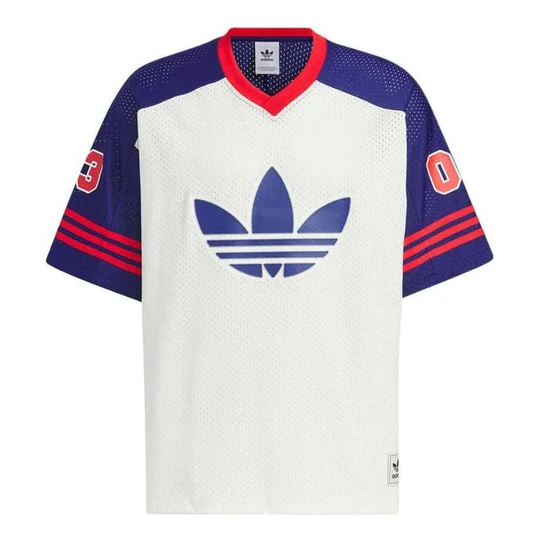 adidas Originals Logo Printed T-Shirt Asia Sizing 'White Blue' JC6801