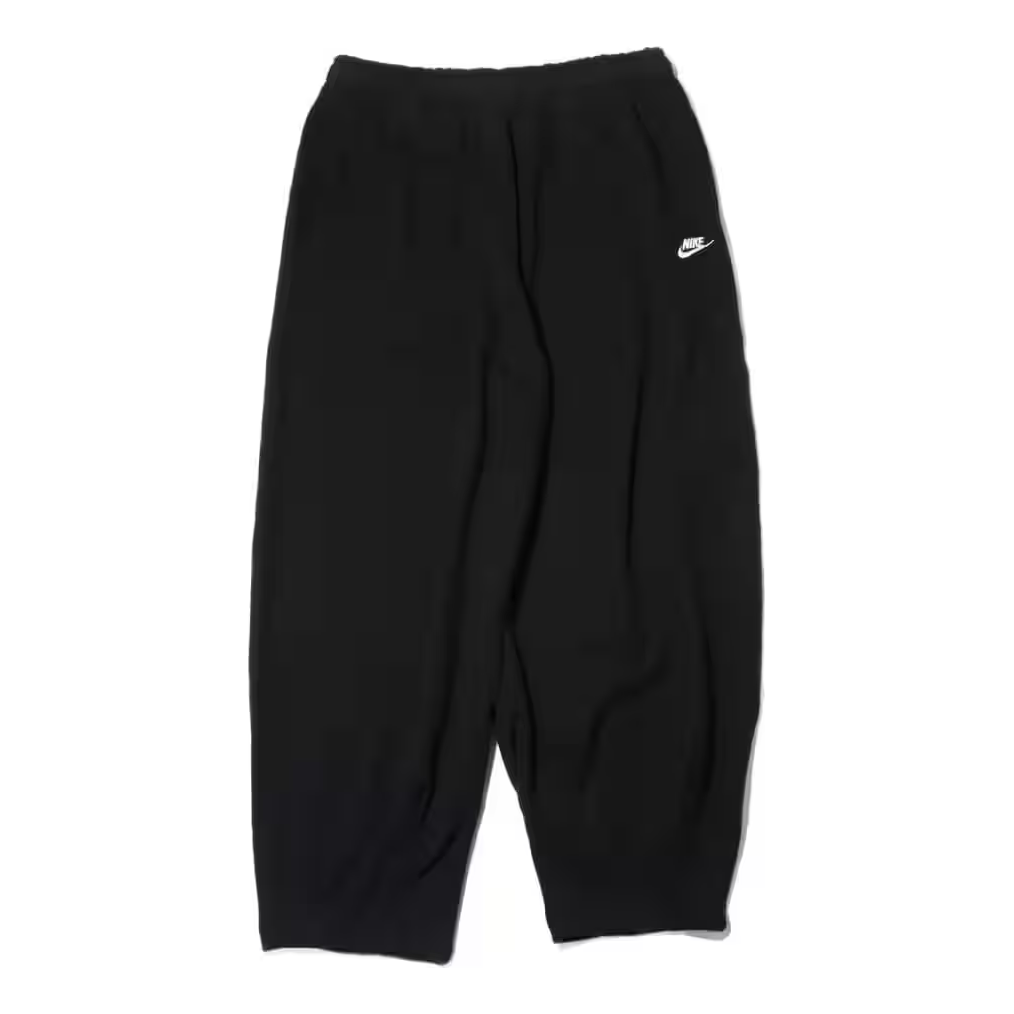 Nike Club Fleece Oversized French Terry Pants Asia Sizing 'Black White' HJ1823-010