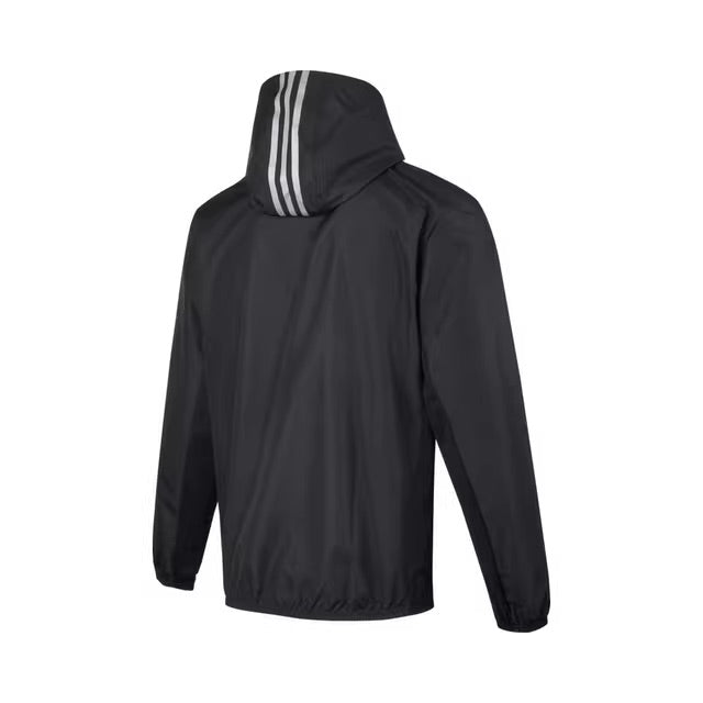 adidas Gym+ Training 3-Stripes Windbreaker Asia Sizing 'Black' IN5838
