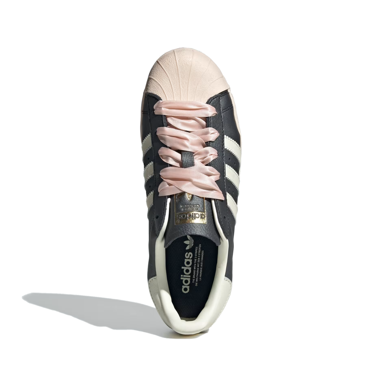 (WMNS) adidas Superstar 82 'Black Pink Ribbon Laces' ID1423