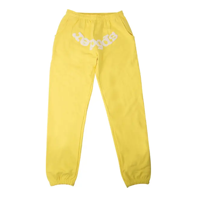 Sp5der Logo Print Sweatpants 'Yellow' 2406-100000204LPS-YELL