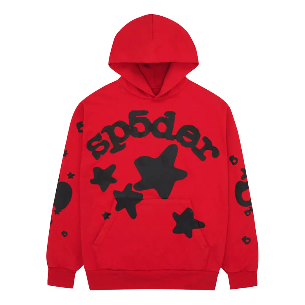 Sp5der Beluga Hoodie 'Red Black' SP5-BEL-HDRED