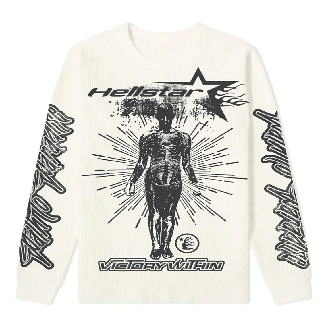 Hellstar Studios Victory Thermal Long Sleeve T-Shirt 'Cream' HSVT-CREAM
