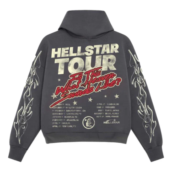 Hellstar Records Hoodie 'Washed Black' HSRC-WASHEDBLACK