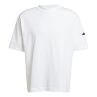 adidas Essentials Loose Fit 3 Bar Logo T-Shirt 'White' JC9296