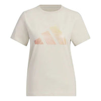 (WMNS) adidas Logo Short Sleeves T-Shirt 'Beige' JL6285