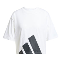 adidas Essentials Crop T-Shirt 'White Black' JG8737