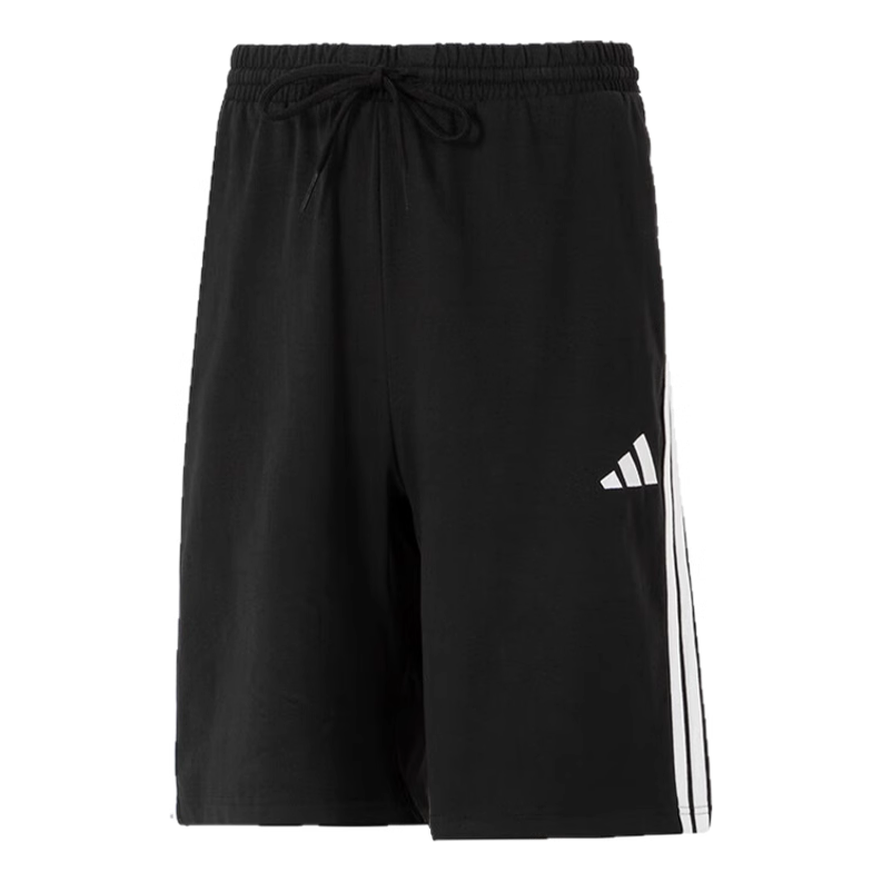 adidas Essential 3-Stripes Single Jersey Shorts 10-Inch 'Black' JE6405