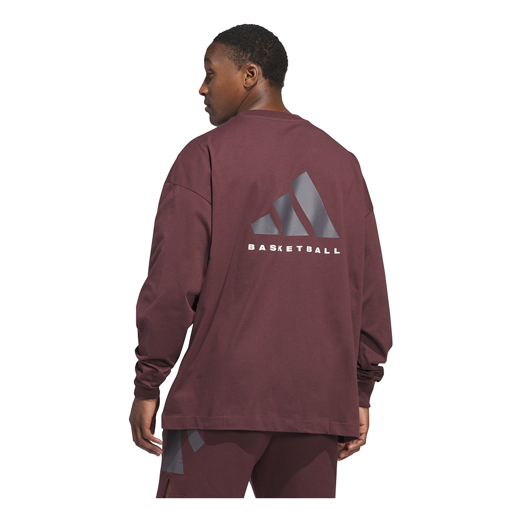 adidas Basketball Long Sleeve T-Shirt 'Aurora Ruby Brown' JD6131