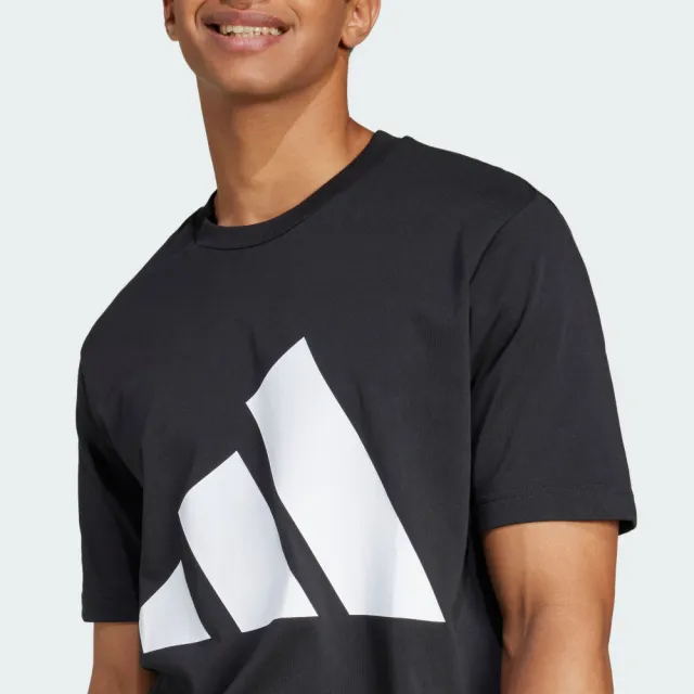 adidas Essentials Big Logo T-Shirt Asia Sizing 'Black' JE8945