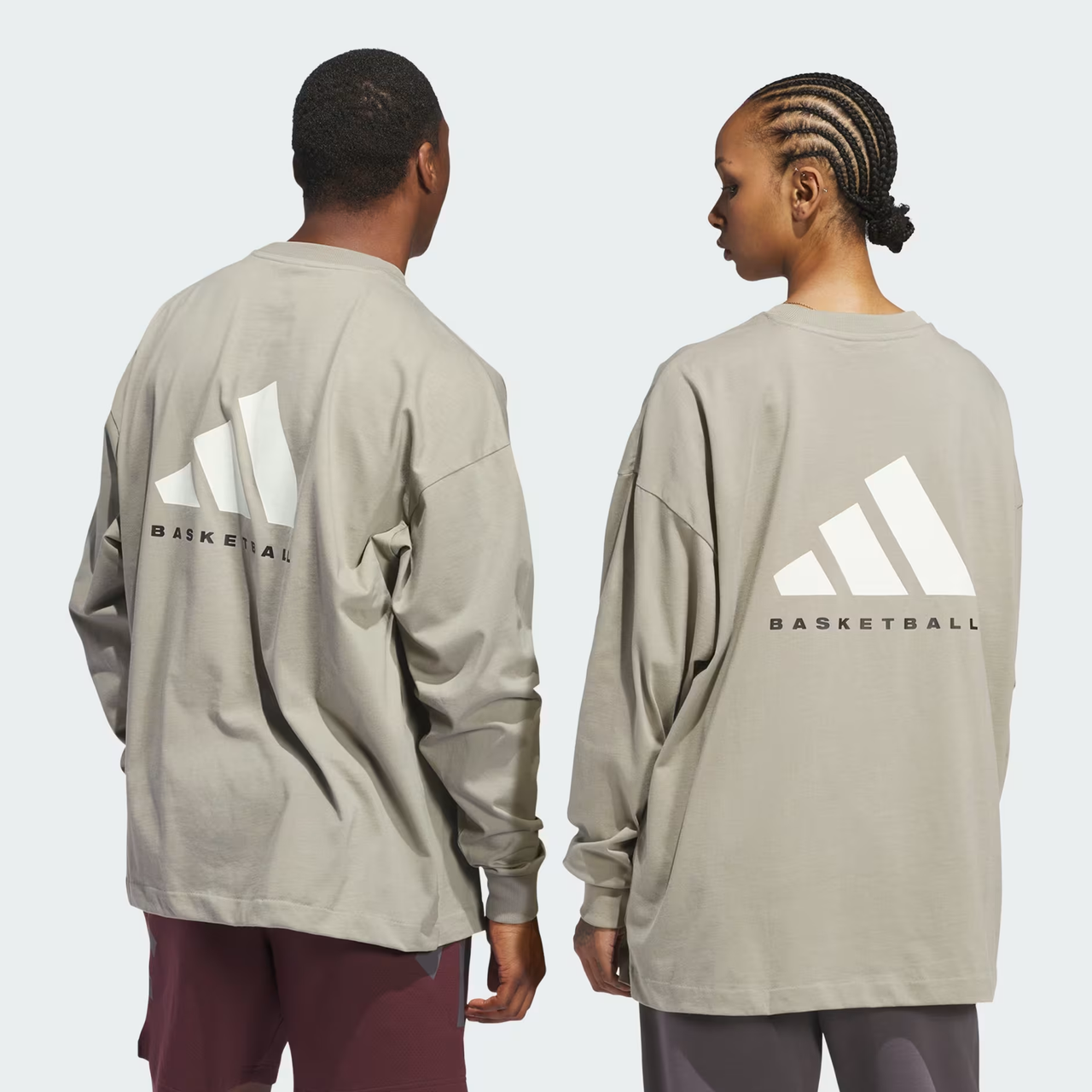 adidas Basketball Long Sleeve T-Shirt 'Putty Beige' JD6130