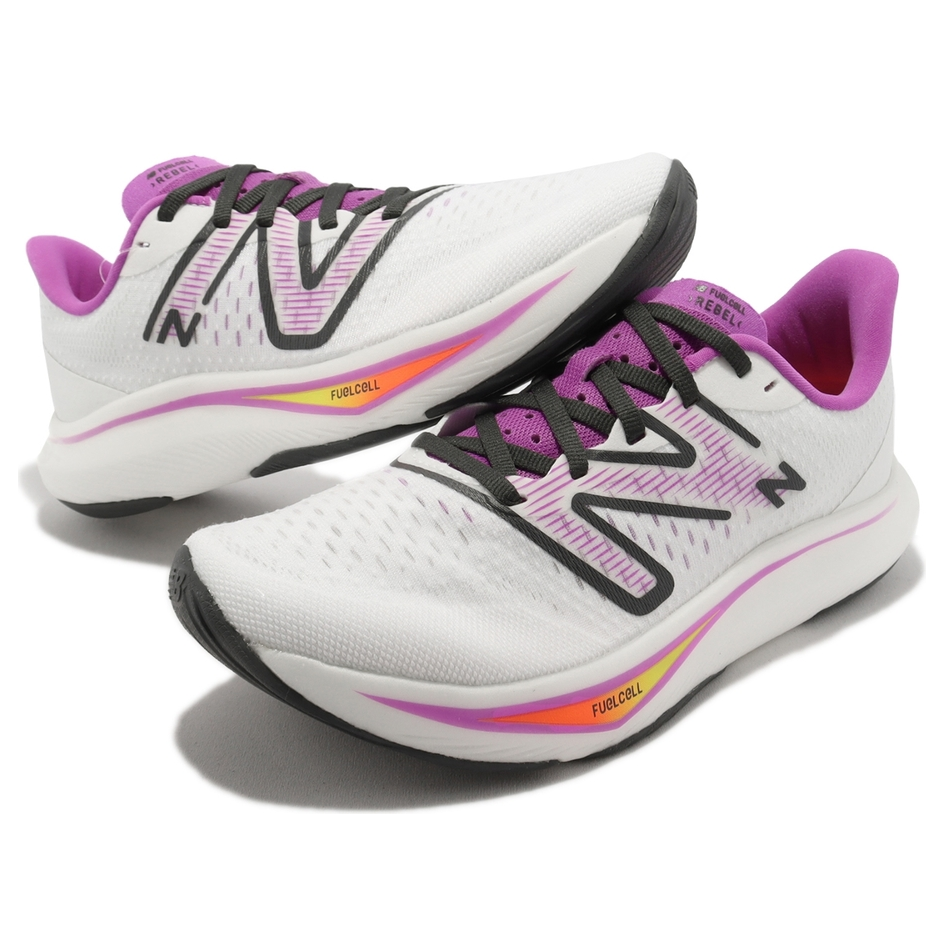 (WMNS) New Balance FuelCell Rebel V3 D Wide 'White Violet' WFCXCW3