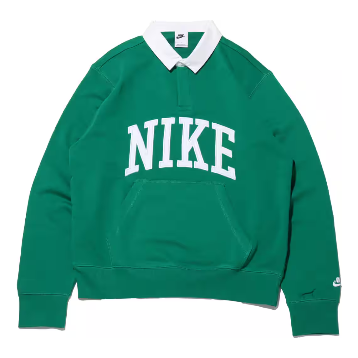 Nike Long-Sleeve Fleece Polo Top 'Green' FN3113-365