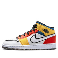 (GS) Air Jordan 1 Mid SE 'Multi-Color Canvas' DV1316-100