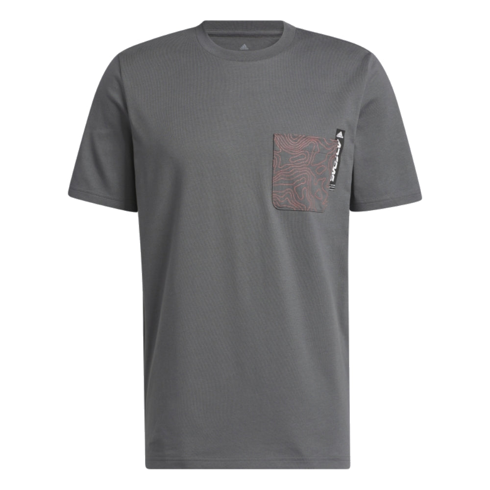 adidas City Escape Graphic Pocket T-Shirt 'Grey' H49664