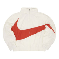 Nike Swoosh Woven Jacket Asia Sizing 'Sail Picante Red' FB7878-133