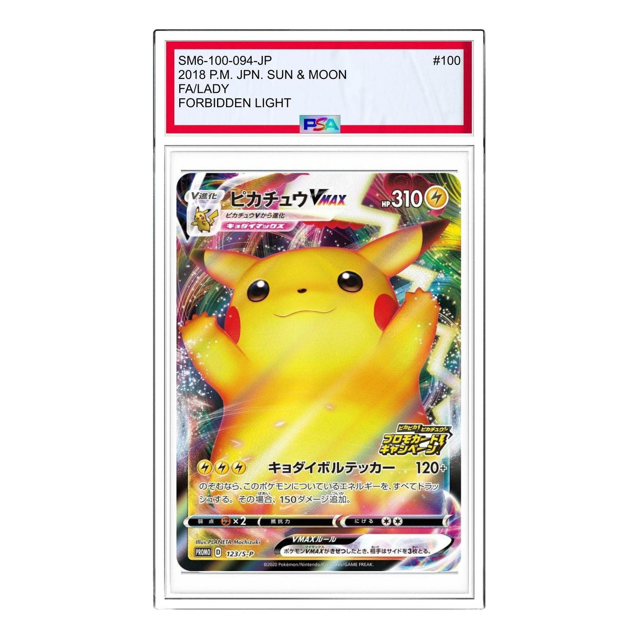 Pokemon Pika! Pika! Pikachu! Promotion Card Campaign [S-P 123] 'Pikachu VMAX: PROMO' S-P-123-JP