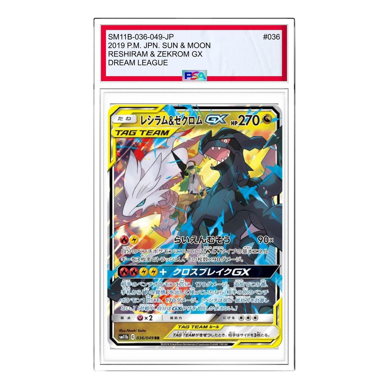 Pokemon Dream League [SM11b 036/049] 'Reshiram & Zekrom GX RR' SM11B-036-049-JP