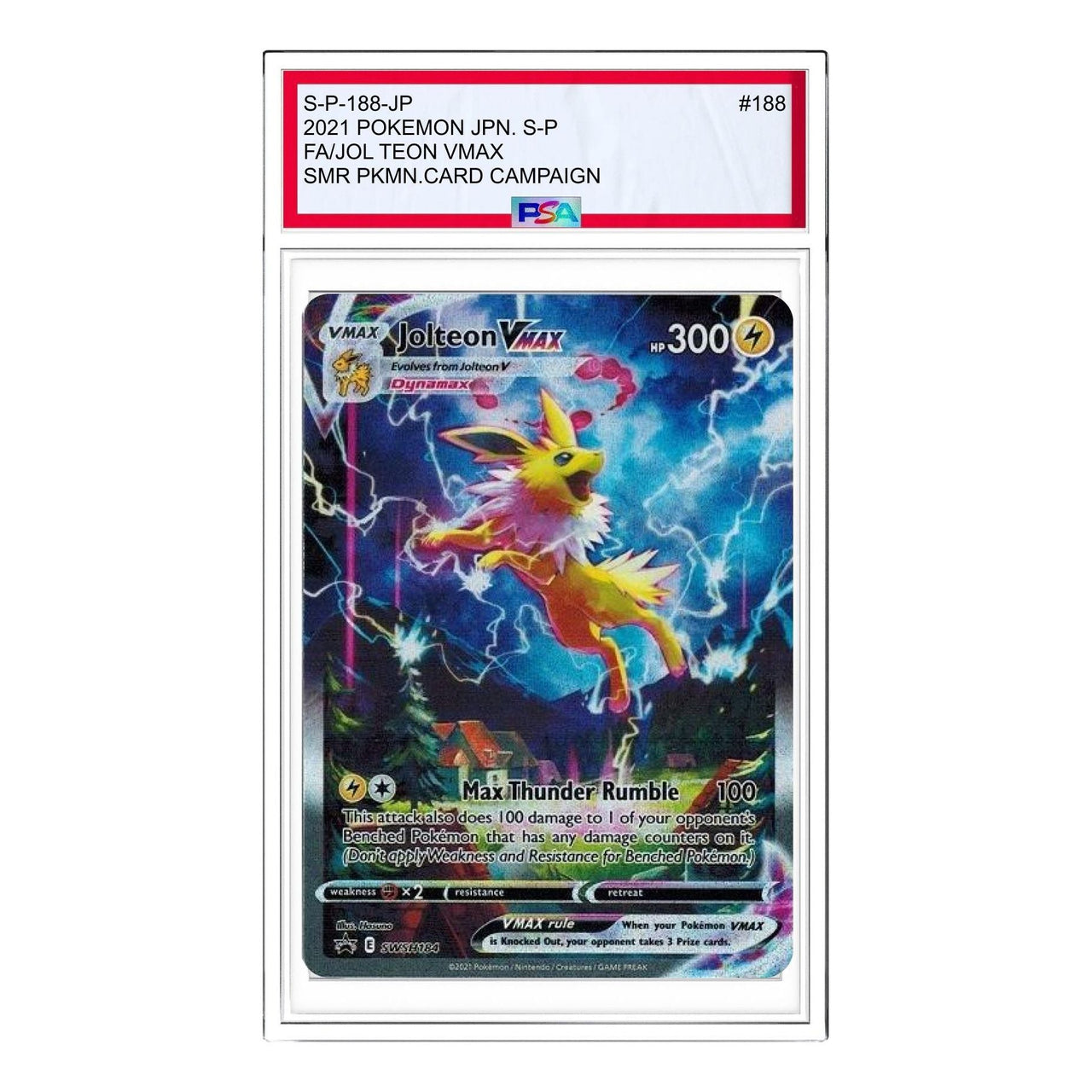 Pokemon S-P Promotional cards [S-P 188] 'Jolteon VMAX Summer PokeCard: PROMO' S-P-188-JP