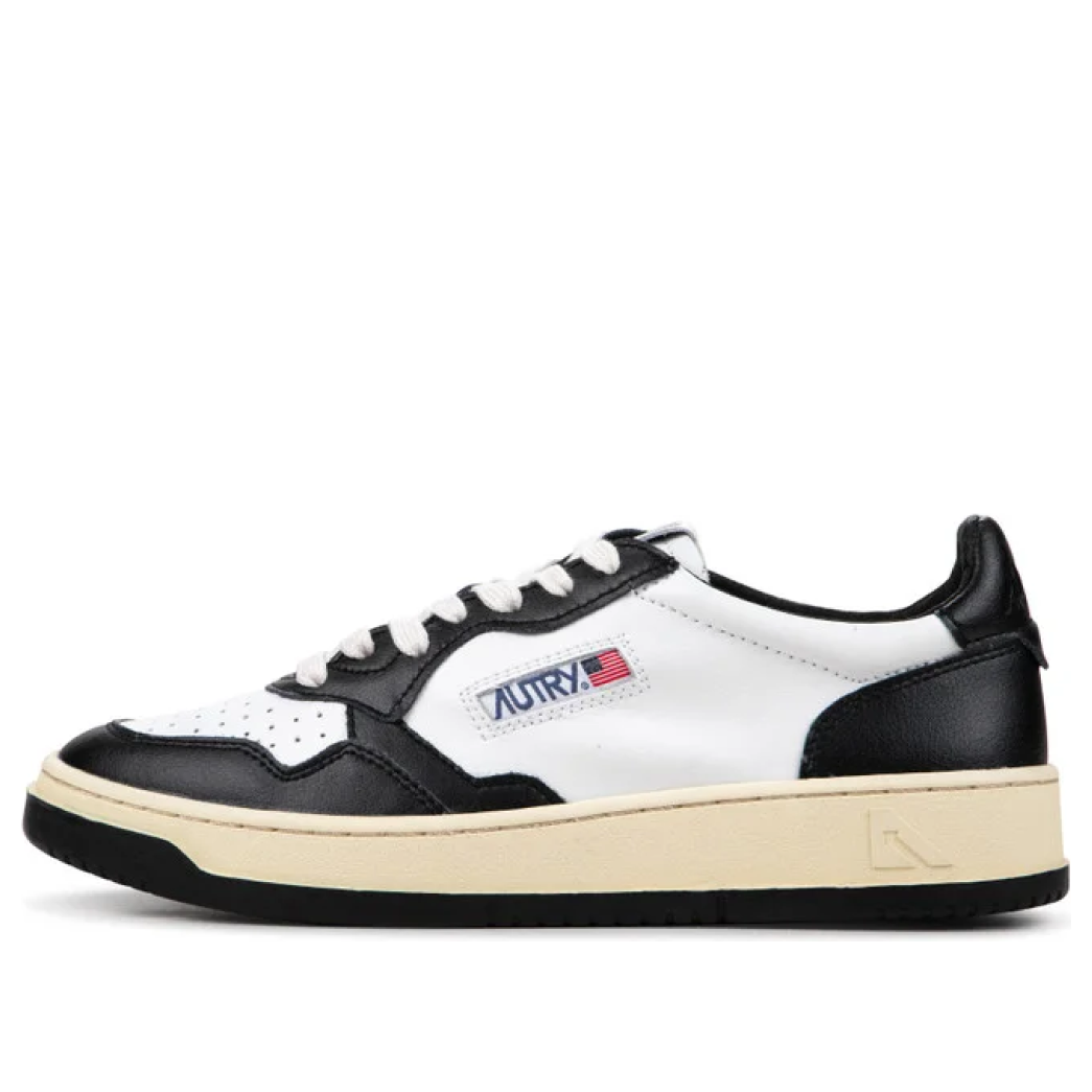 Autry Medalist Low Leather 'Black White' AULM-WB01