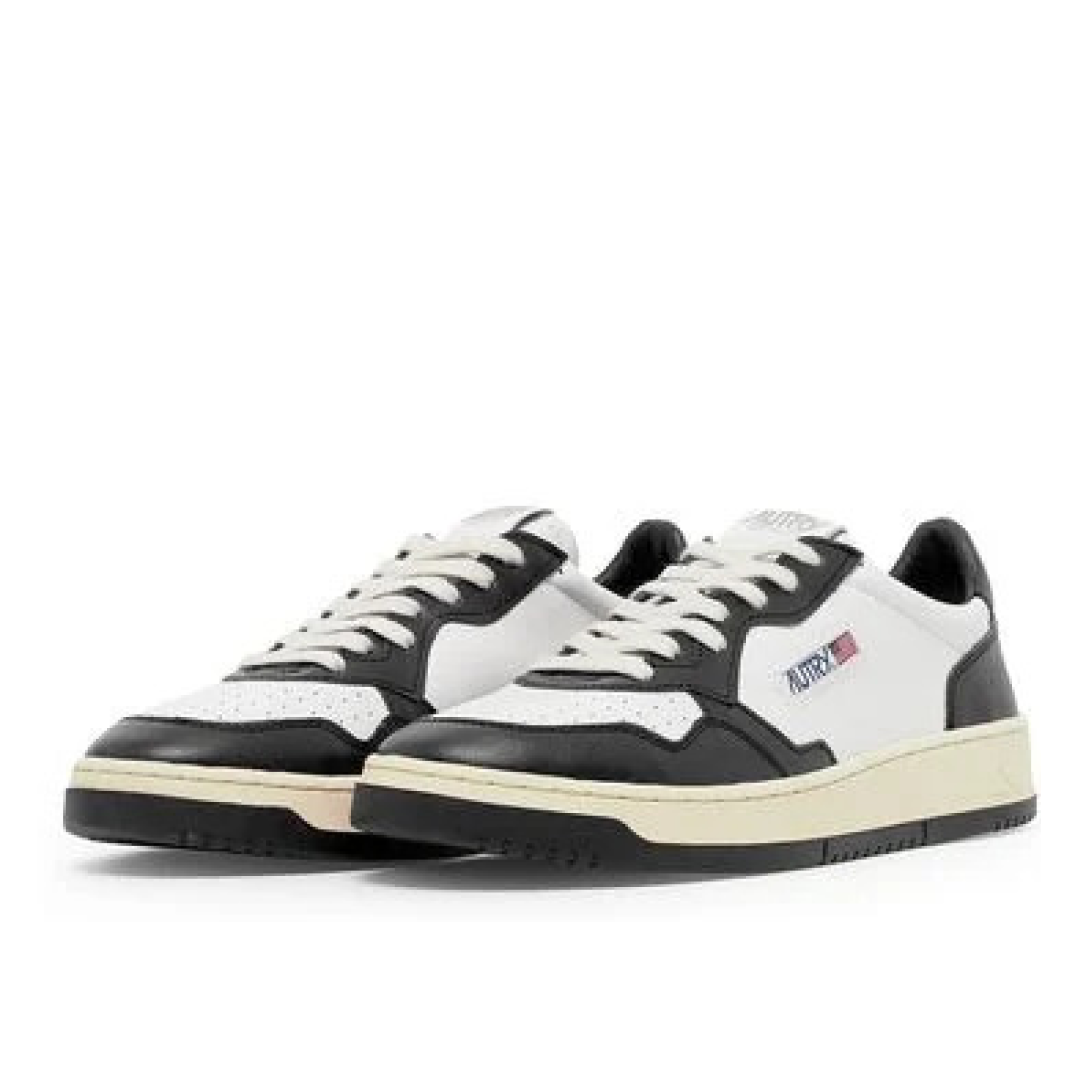 Autry Medalist Low Leather 'Black White' AULM-WB01