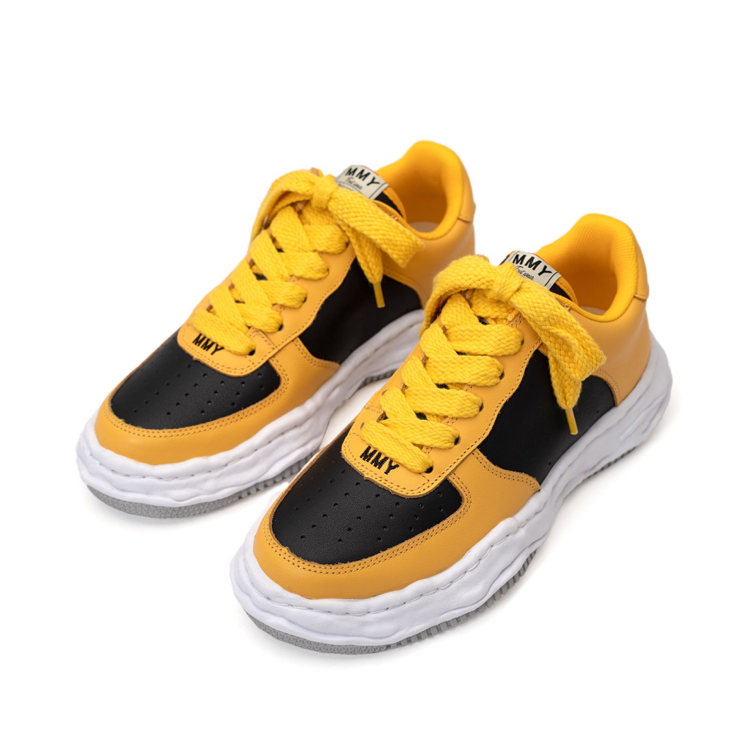 Maison MIHARA YASUHIRO WAYNE OG Sole Leather Low-top Sneaker 'Yellow Black' A08FW706-YELBLK