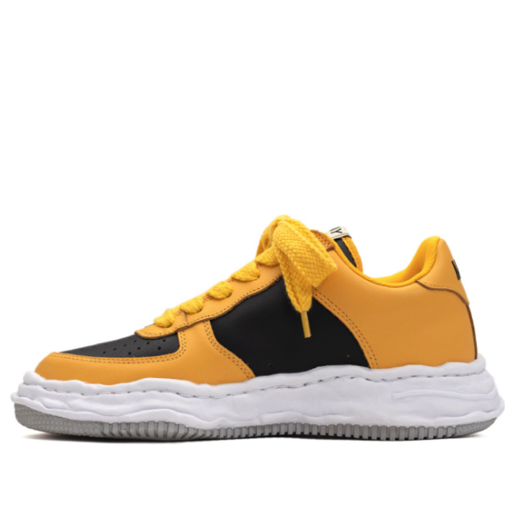 Maison MIHARA YASUHIRO WAYNE OG Sole Leather Low-top Sneaker 'Yellow Black' A08FW706-YELBLK
