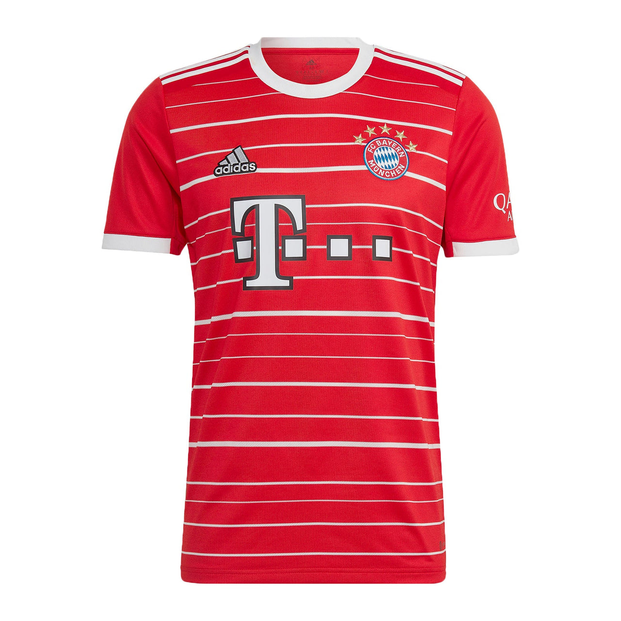 Men's adidas Soccer/Football Stripe Short Sleeve SW Fan Edition 22-23 Season Bayern Munich Black Red Jersey H39900