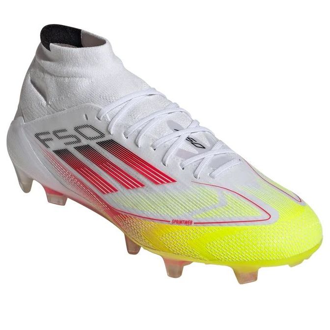 adidas F50 Elite Mid FG 'Pure Victory Pack White Yellow Neon Red' IE1457
