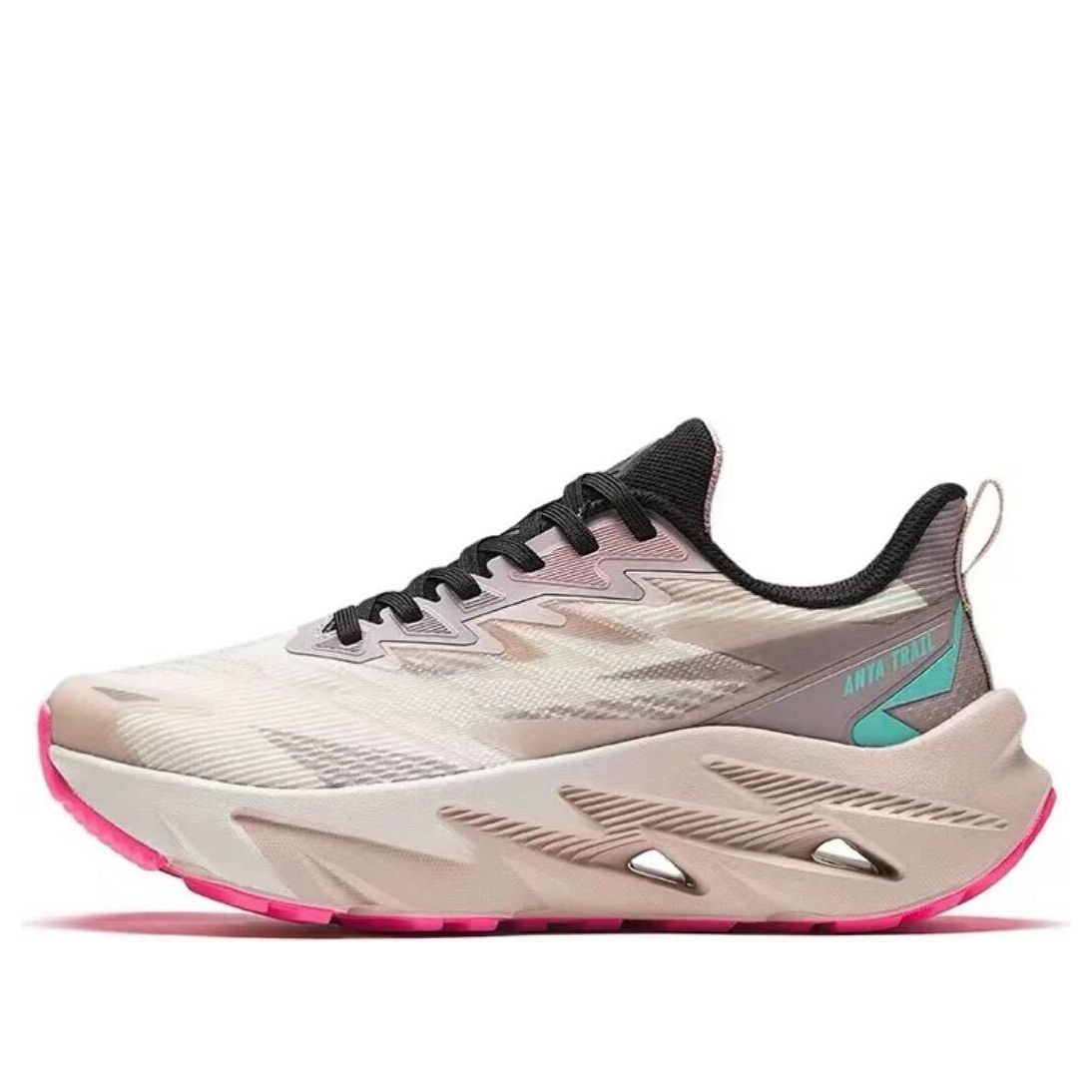 (WMNS) ANTA Running Shoes 'White Brown Pink' 122415536-3