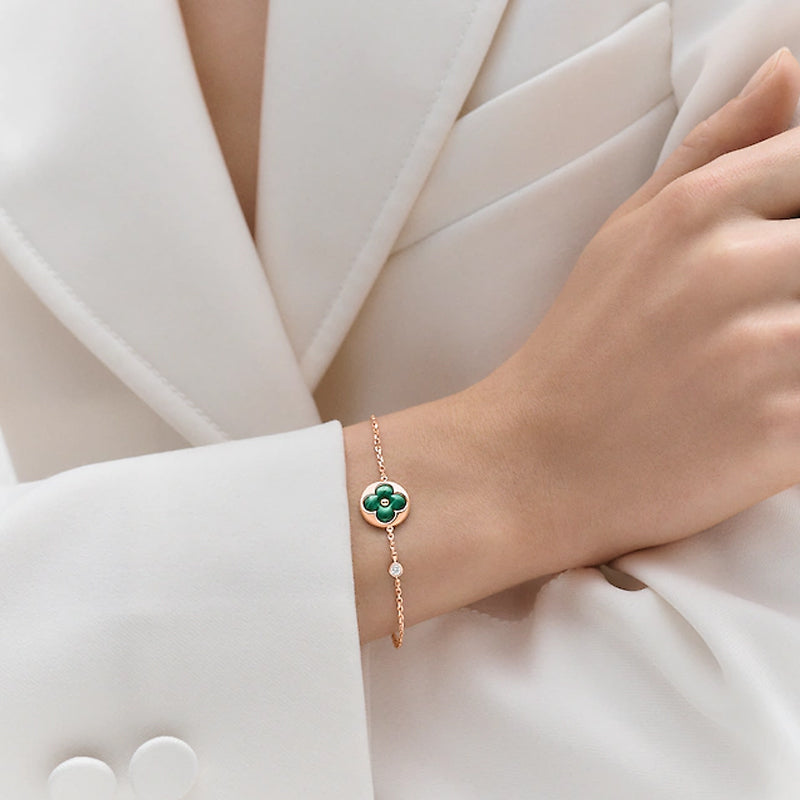 LOUIS VUITTON Color Blossom Bb Sun Bracelet Pink Gold Malachite And Diamond
