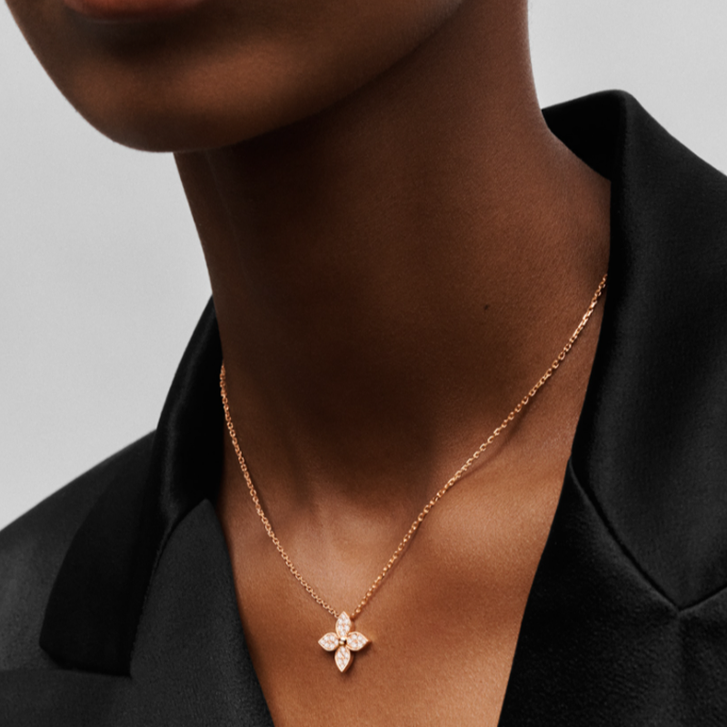 LOUIS VUITTON Idylle Blossom Pendant Pink Gold And Diamonds