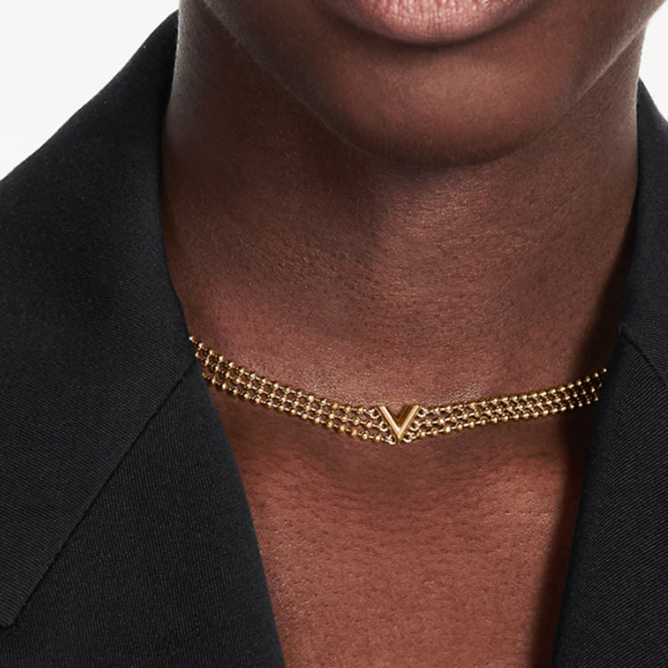 LOUIS VUITTON Gold-Plated Necklaces Women's