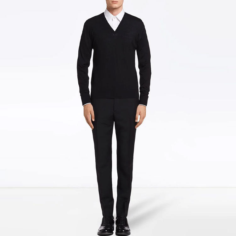 PRADA V Neck Knitted Jumper