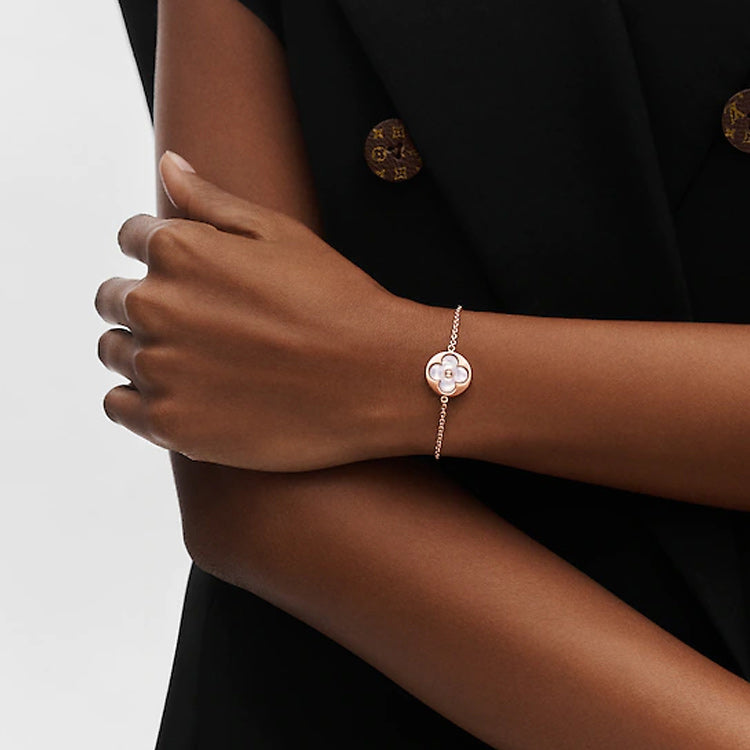 LOUIS VUITTON Color Blossom Sun Bracelet Pink Gold And White Mother-of-pearl